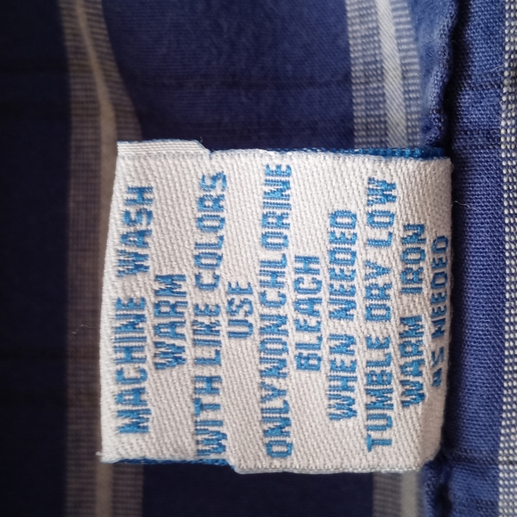 RADIUS BOYS BLUE GRAY BLACK PLAID LONG SLEEVE BUTTON DOWN SHIRT. SIZE S - Picture 3 of 11